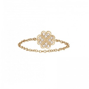 Clover ring yellow Gold and...