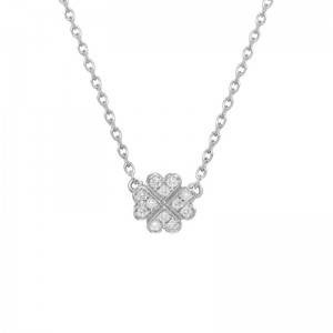 Clover Necklace white Gold...