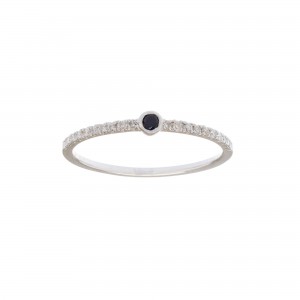 Ring Silver, Black Spinel...