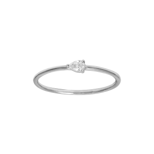 Ring white Gold and pear...