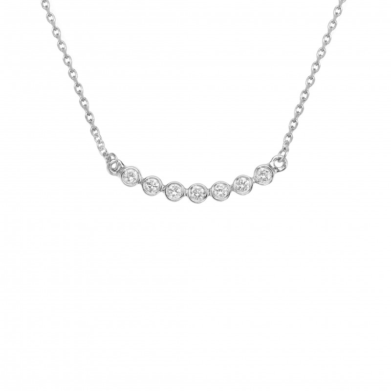 18k White Gold Diamond Necklace of 91 Diamonds - Holloway Diamonds