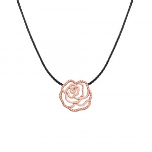 Thread necklace rose gold...