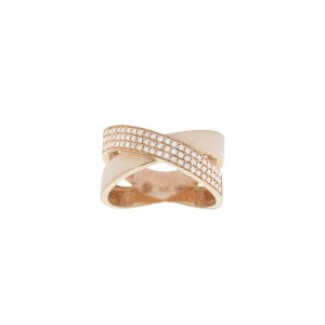 Pink Gold and Diamonds Ring
