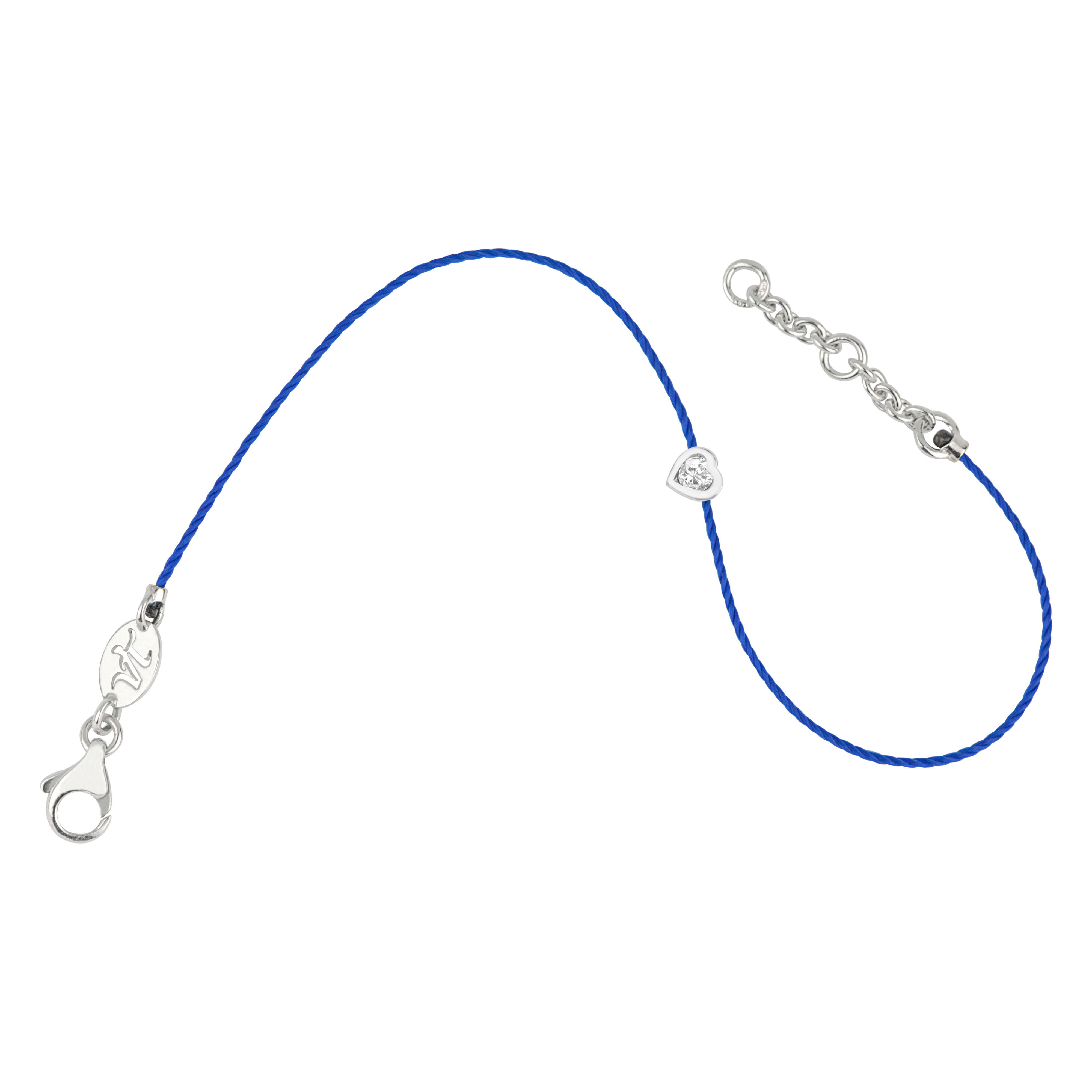 Thread bracelet and heart diamond - Main Image