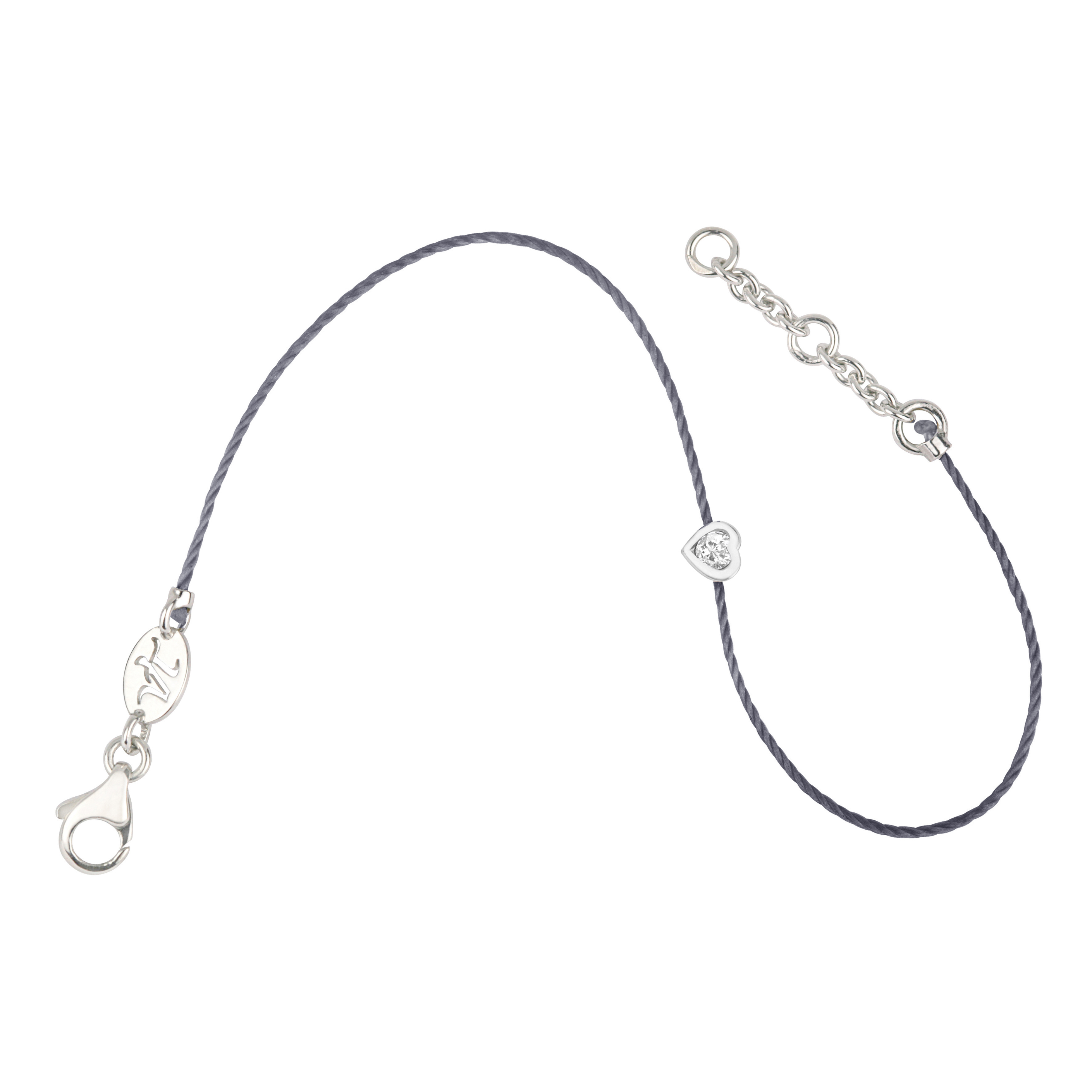 即発 フランス VANESSA TUGENDHAFT ダイヤ ブレスレット ハート Thread bracelet and heart diamond