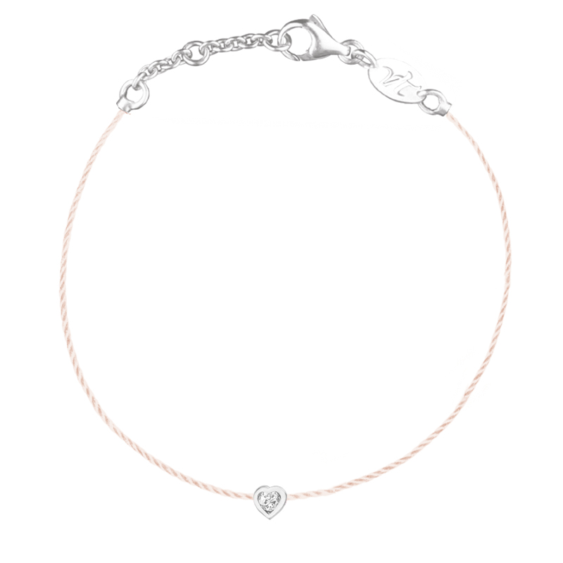 即発 フランス VANESSA TUGENDHAFT ダイヤ ブレスレット ハート Thread bracelet and heart diamond
