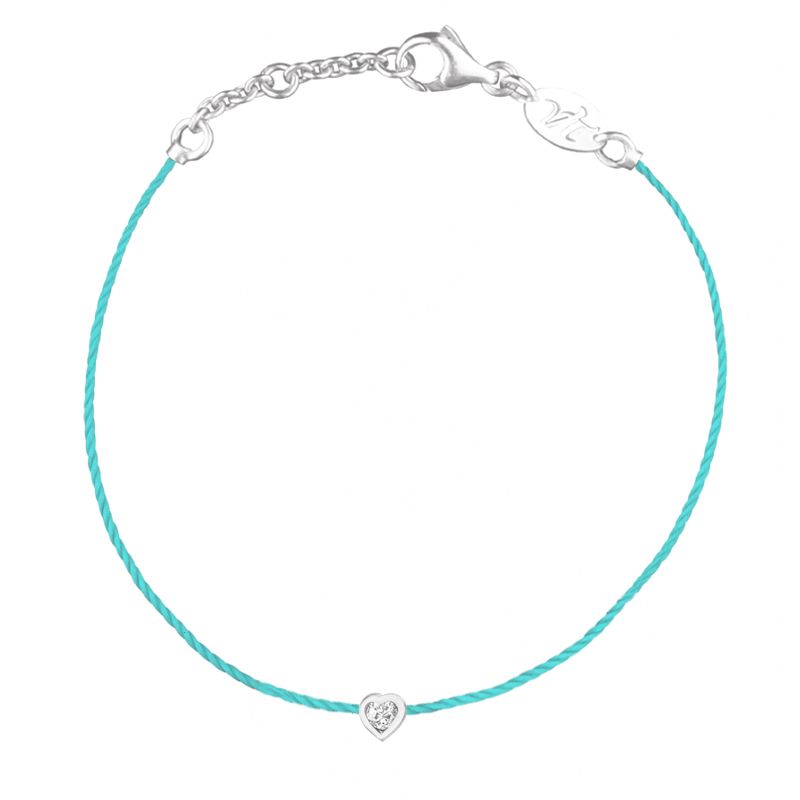 Thread bracelet and heart diamond