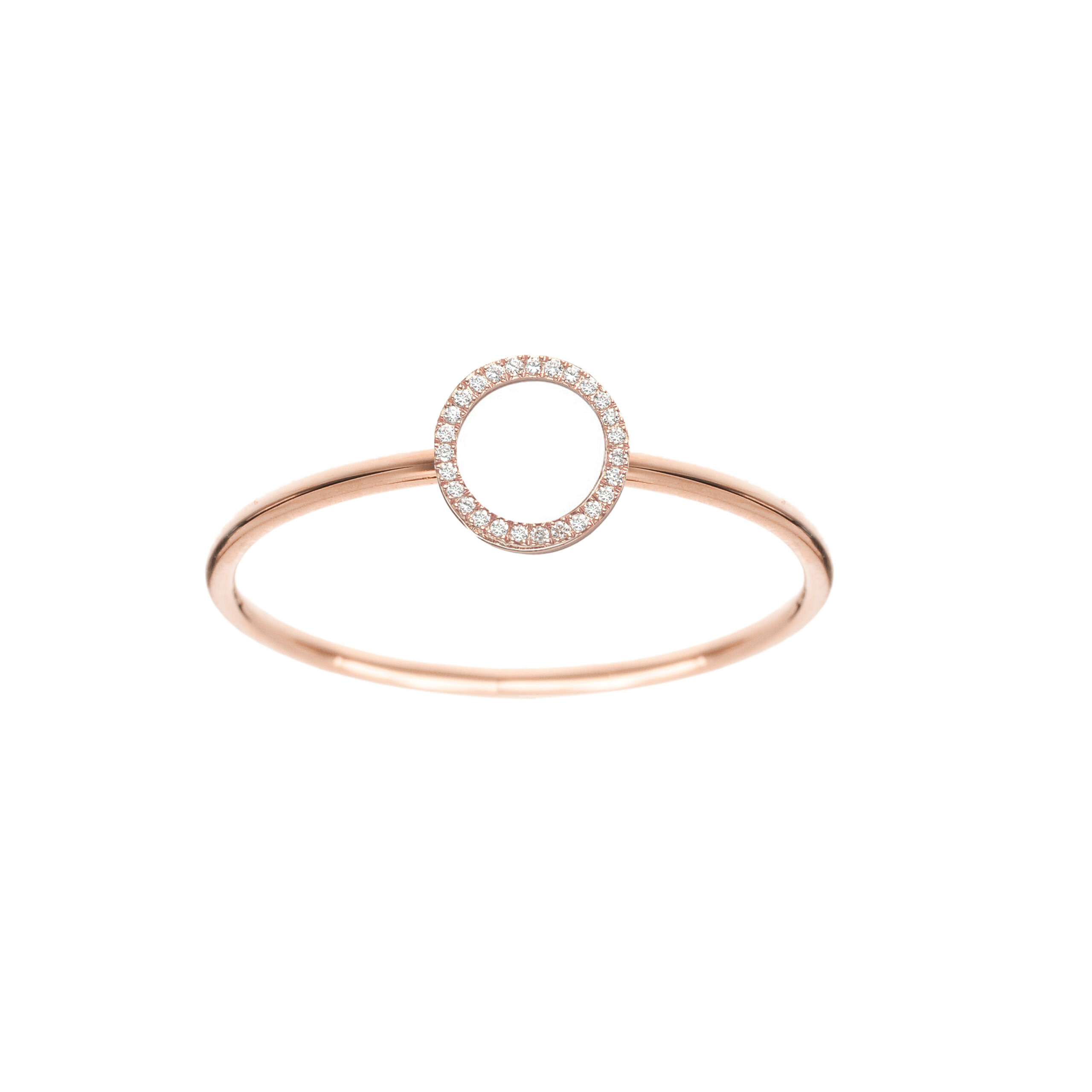 Bague cercle or rose deals