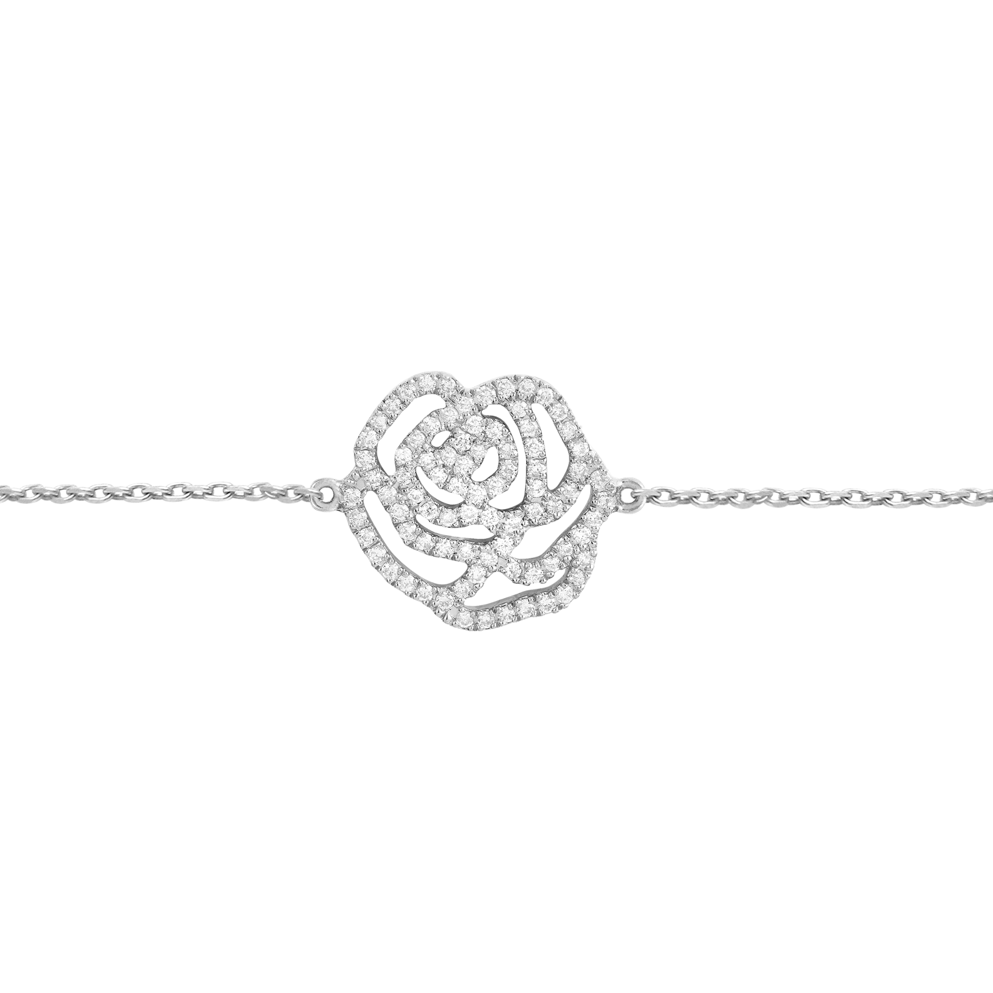 Bracelet LOLILOTA émail Relief Fleur Coquelicot - Blanc Et Rose, Neuf Avec étiquettes
