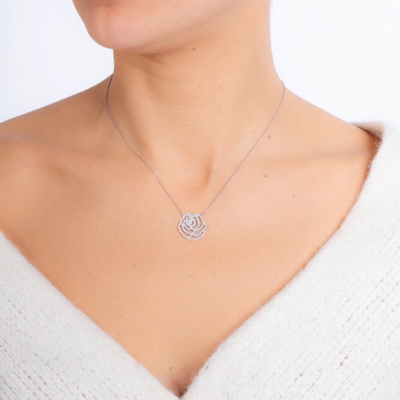 Necklace gold and diamonds - LA ROSE PRESTIGE- Vanessa