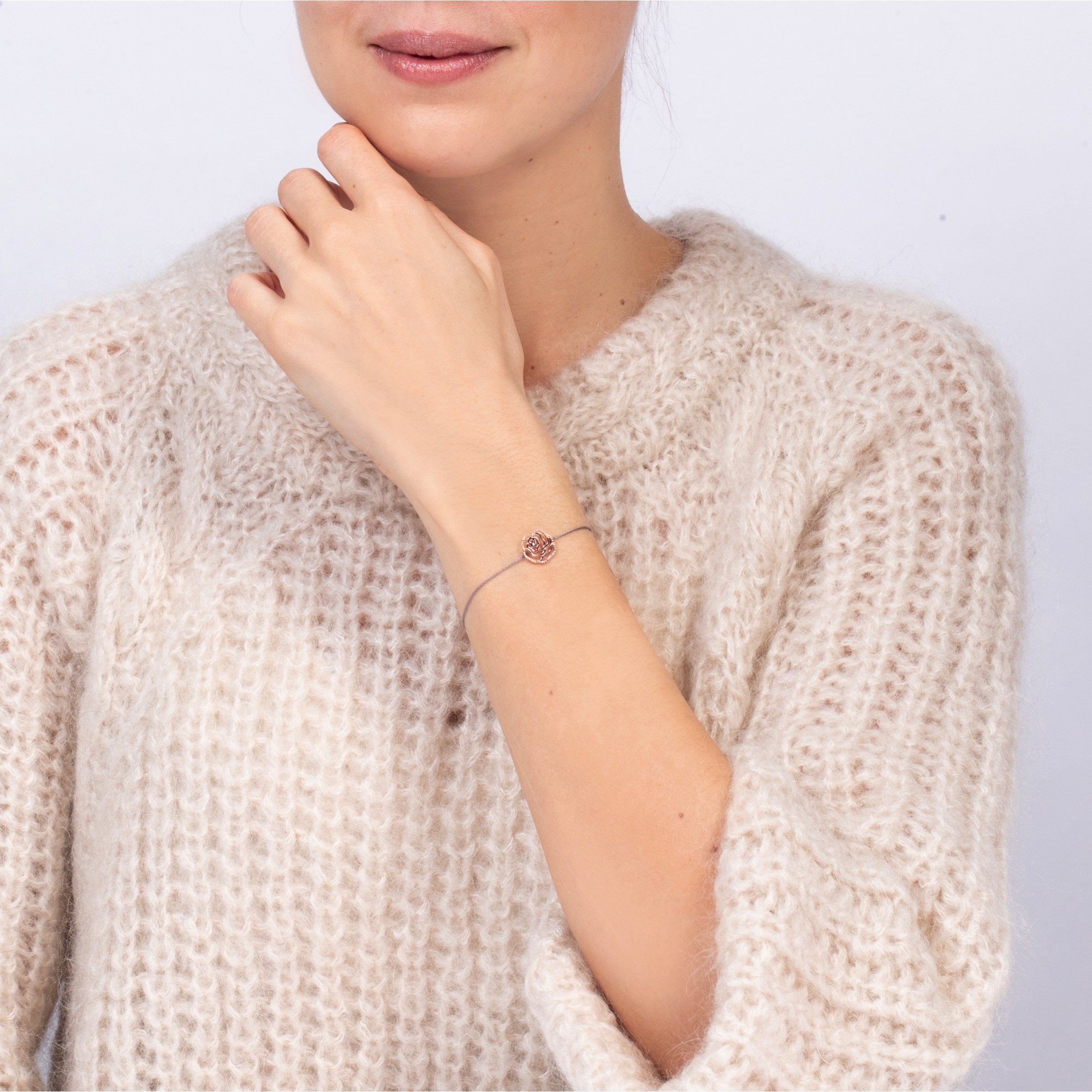 Bracelet Ajustable Beige Rosé Avec Rivets Bronze Doré/argenté - Bijou Fantaisie Punk, Neuf Avec étiquettes