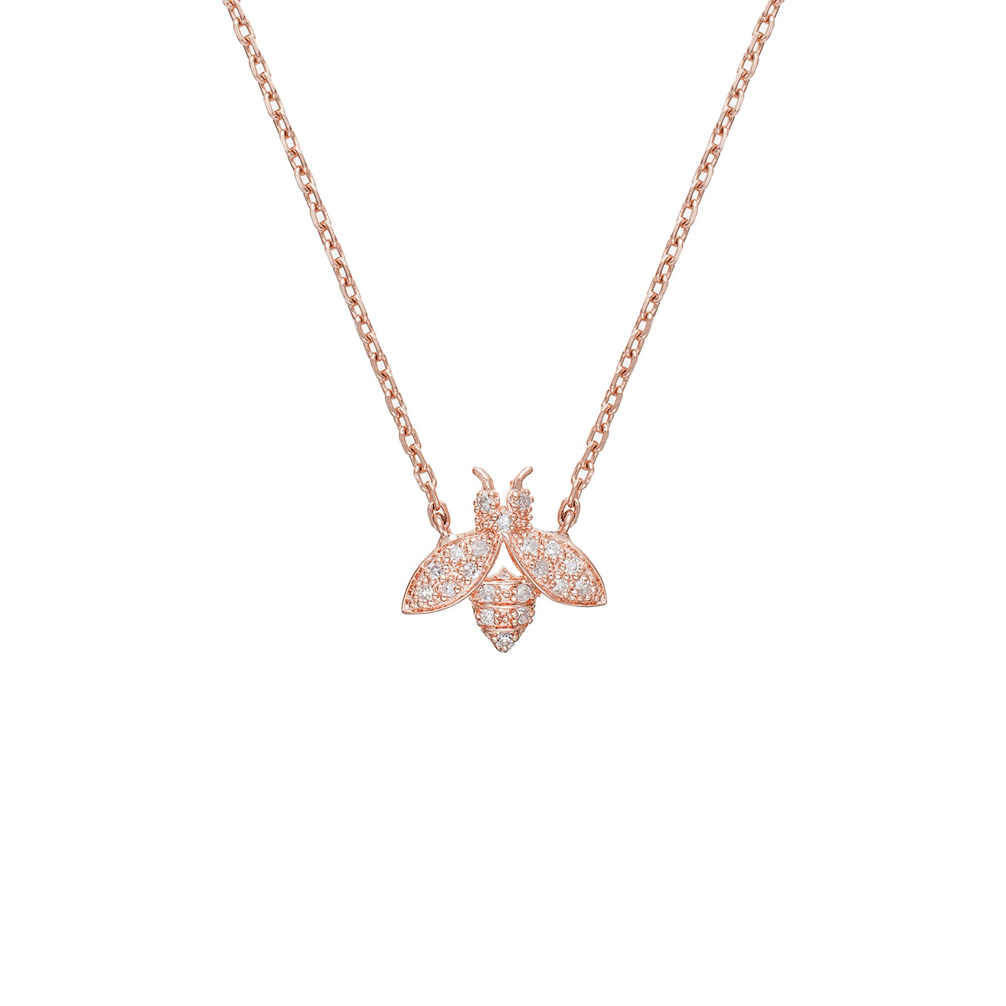 Collier abeille en diamants est un bijou abordable, accessible et pas cher pour femme et un cadeau original de noël, d'anniversaire, d'amour ou d'amitié idéal. Fabriqué en France.