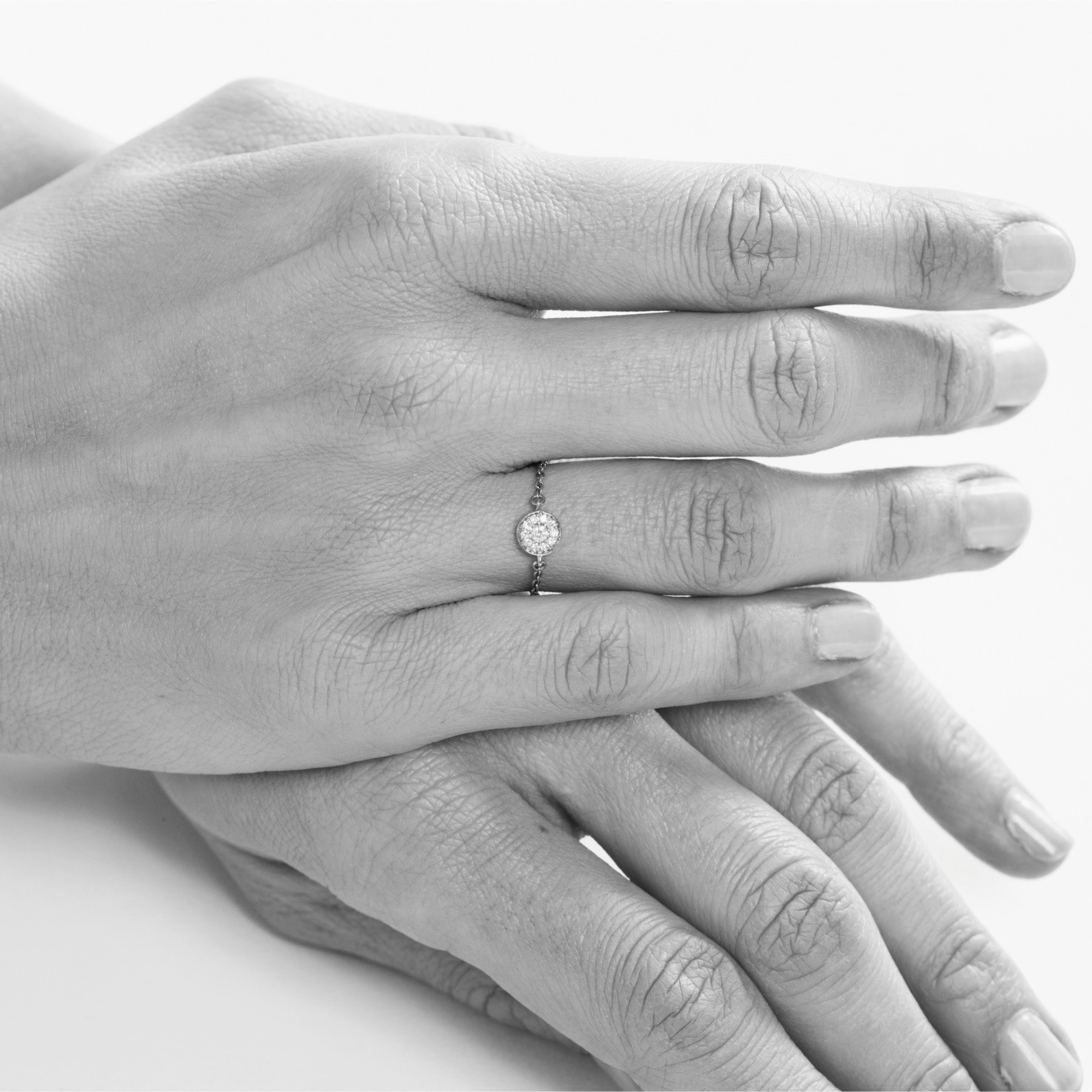 Bague Marque De Bijoux Tendance 2021 Bague Chaîne En Or Blanc