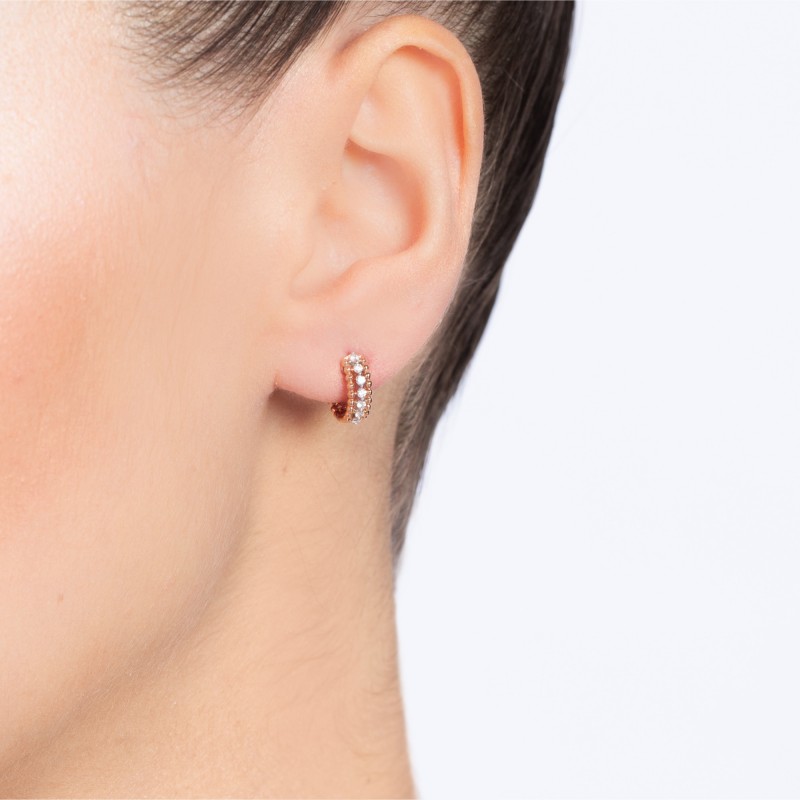 Earring gold and diamonds CARROUSEL Vanessa Tugendhaft