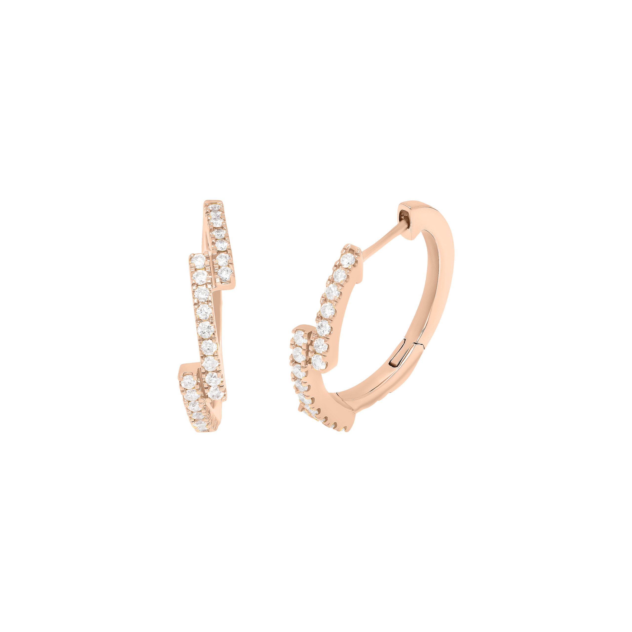 Boucles D'oreilles Clous Diamants 0,47 Carats - Or 14K (585) - Neuf Avec étiquettes