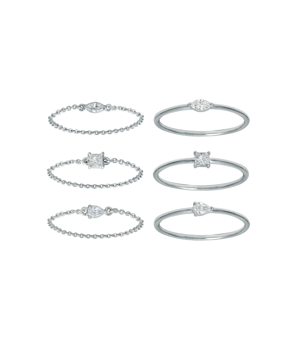 Bagues pour femme en or et diamant de luxe, bague et bracelets élégants et raffinés. Marque de Joaillerie fine de luxe moderne et tendance. Cadeau de noël, d'anniversaire et de mariage idéal