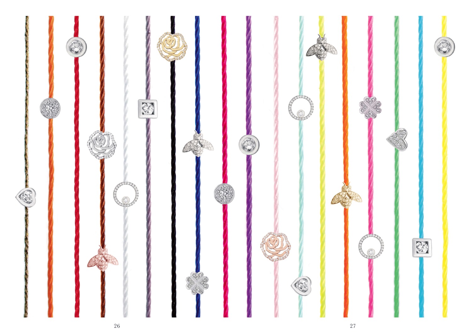 Bracelet fils multicolores et diamant pour homme et femme. bijou LGBTQ+ rainbow tendance et mode en fils de couleurs arc en ciel, symbole de tolérance et de paix très prisé par les stars et les célébrités. Cadeau pas cher et abordable pour Noël et anniversaire. Fabriqué en France.