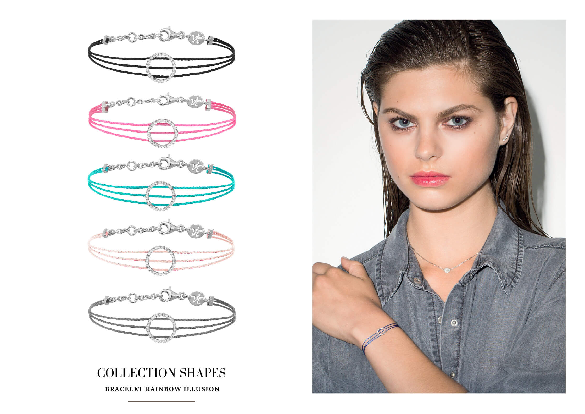 Bracelets porte bonheur sur plusieurs fils, cordon de couleur est un bijou abordable, accessible et pas cher pour femme et un cadeau d'anniversaire, d'amour ou d'amitié idéal.