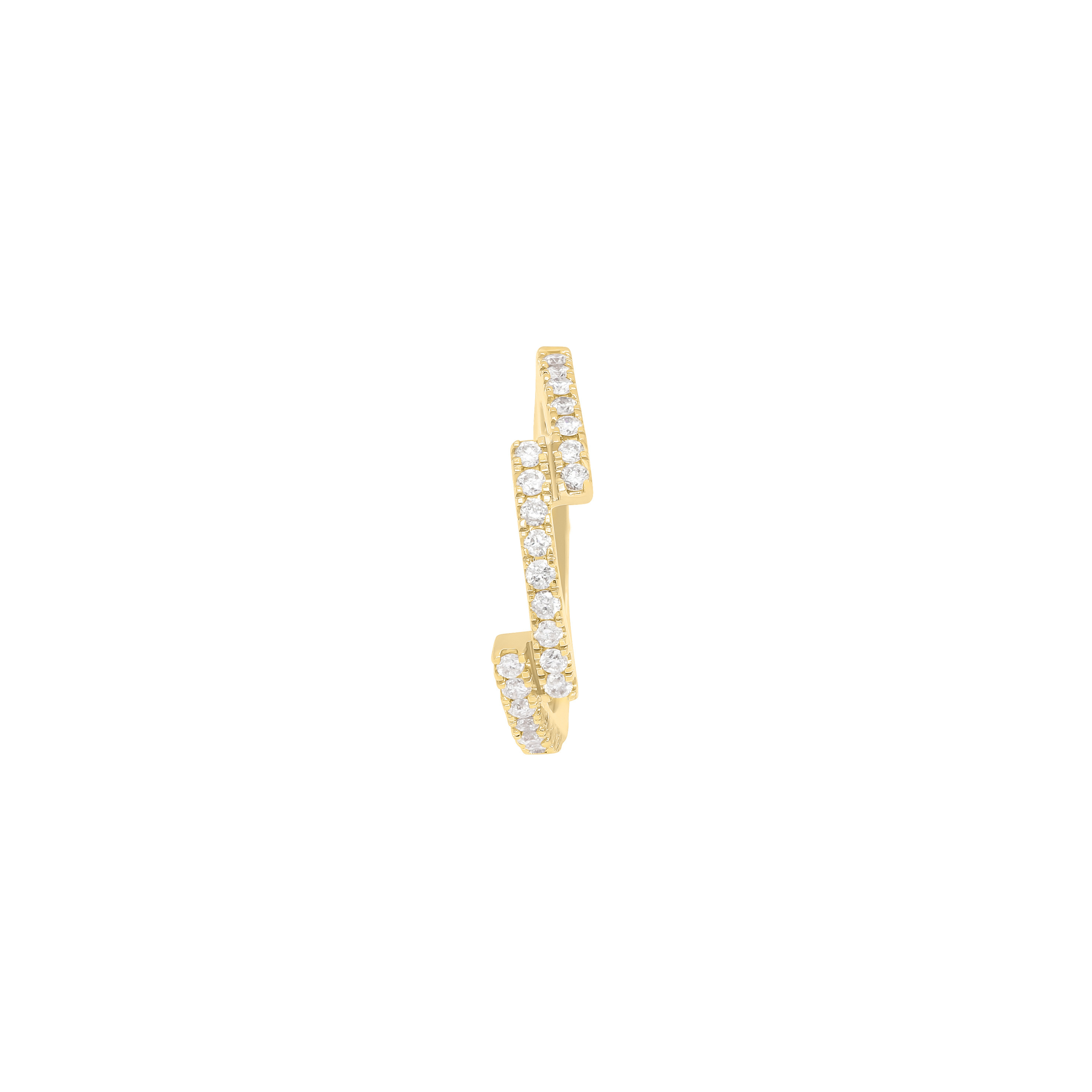 Boucles D'oreilles NA HOKU Or 14 Carats - Pendantes Sandale Diamant - Vintage USA
