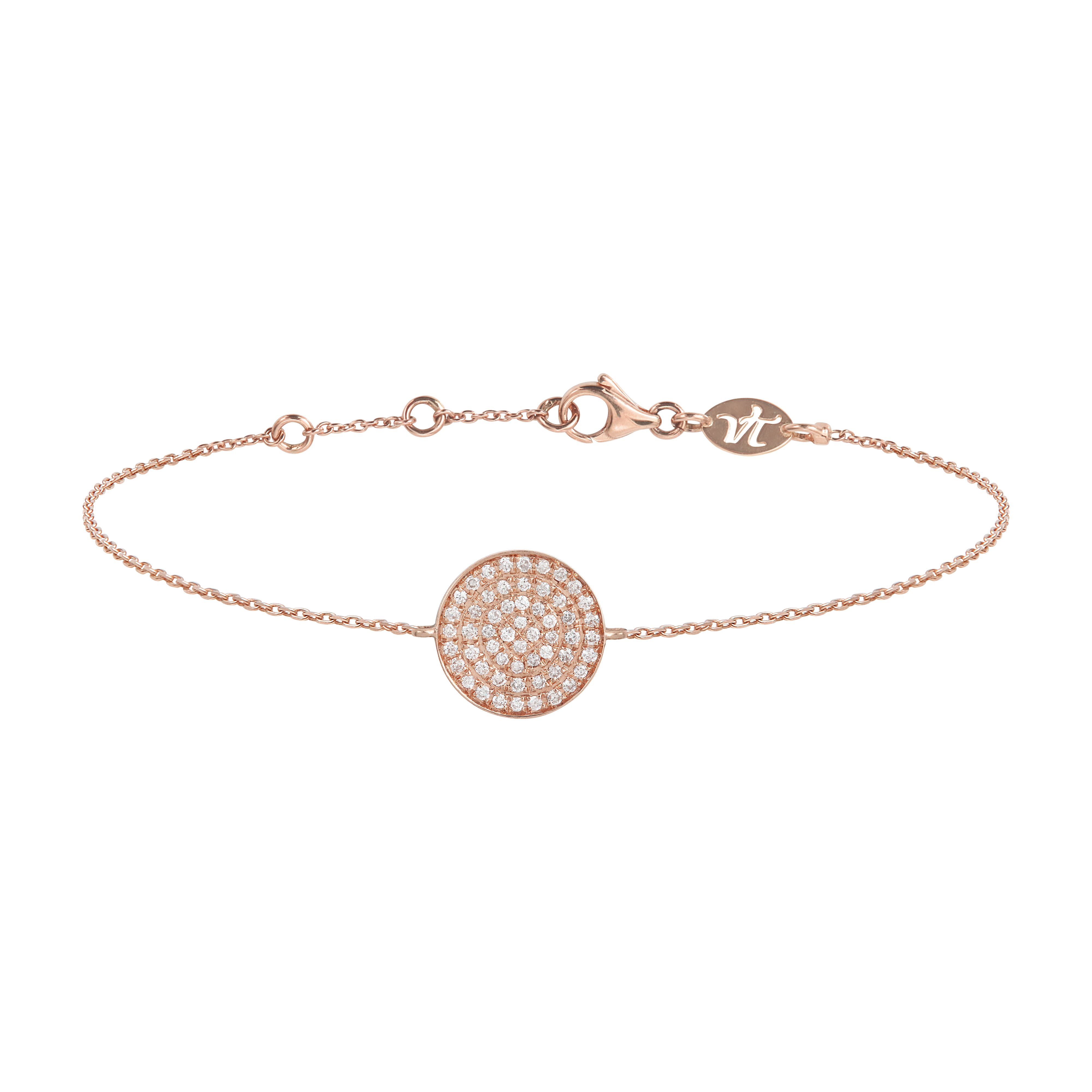 Ce bracelet chic et tendance en or rose et rond en diamants à superposer ou à accumuler est prisé par les stars et célébrités. Ce bijou de joaillerie fine fabriqué en France est un cadeau idéal pour l'anniversaire d'une femme.