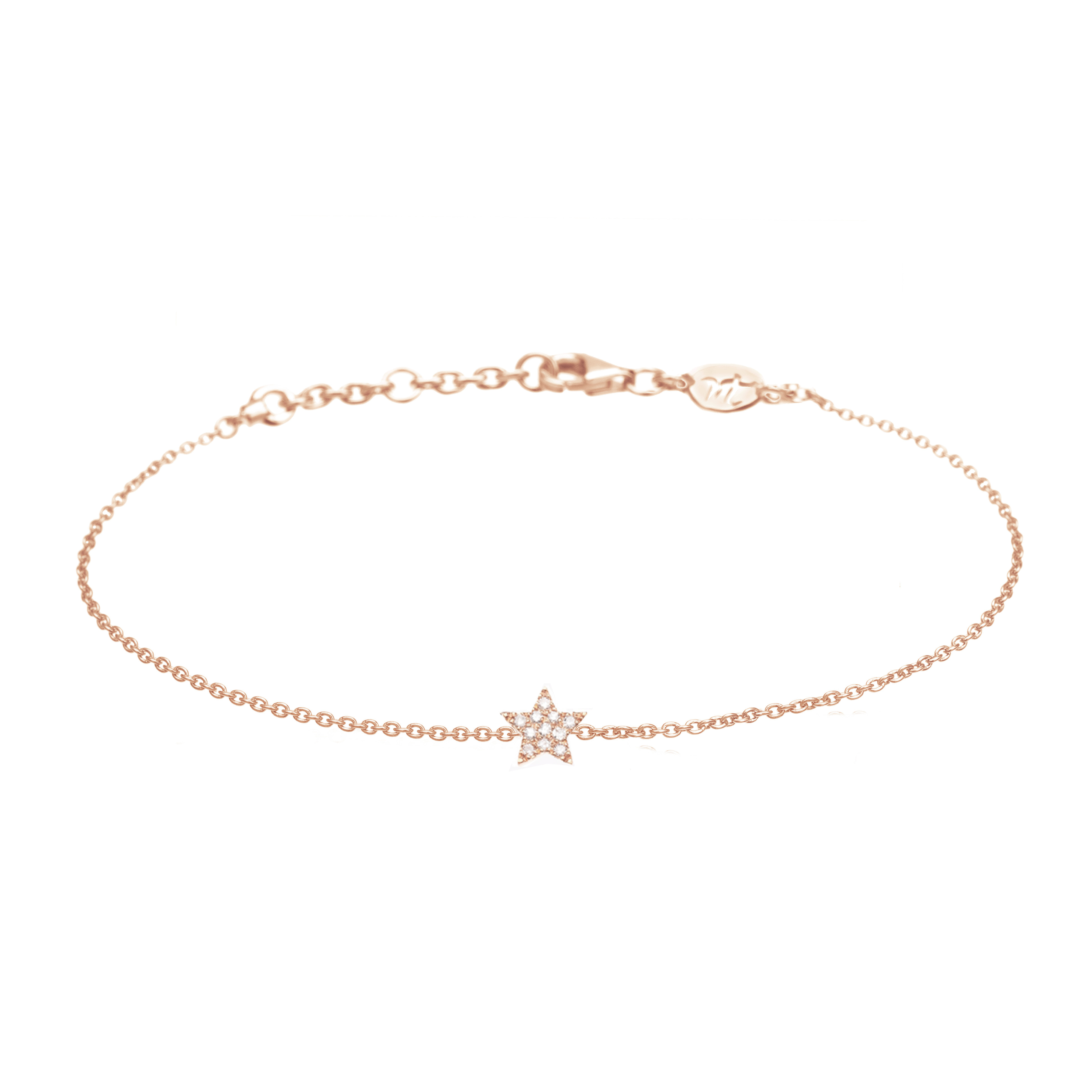 Bracelet Bangle Alliage Doré – Breloques étoiles – Longueur Adjustable 18cm